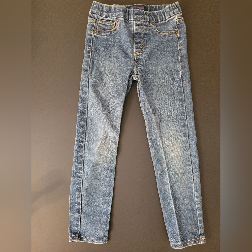 Levi's Kids (Girls) Blue Jeans Legging With Elastic Waist Band Size:6 REG